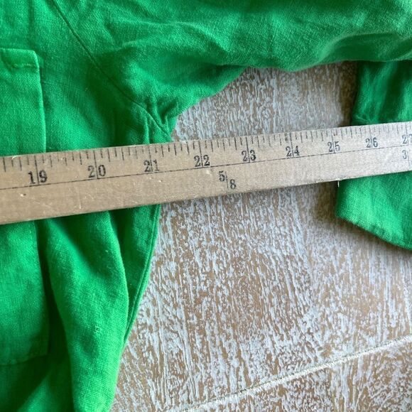 L'agence Cameron Green Belted Linen Long Shirt Dress Medium - Picture 11 of 15